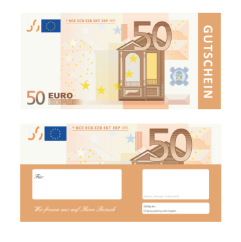50 EURO Geschenkgutscheine