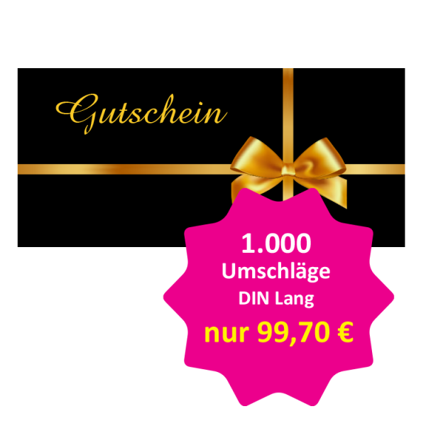 1000 Gutschein-Umschläge