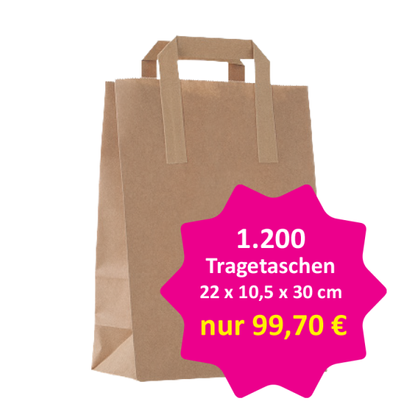 1200 Papier-Tragetaschen