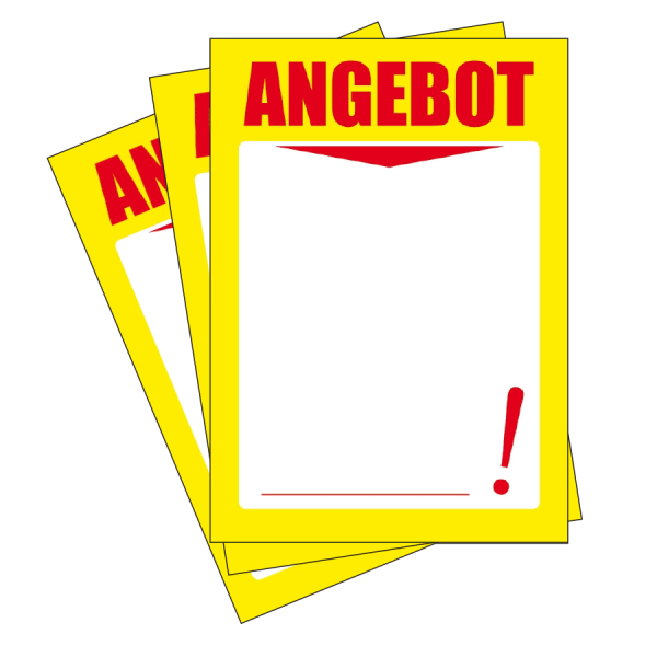 Motivpapier Angebot Gelb-Rot